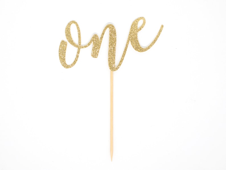 One Cake Topper Glitter First Birthday. One Cake Topper. Smash Cake Topper. Birthday Party. First Birthday. 1st Birthday. First Year. Gold Glitter