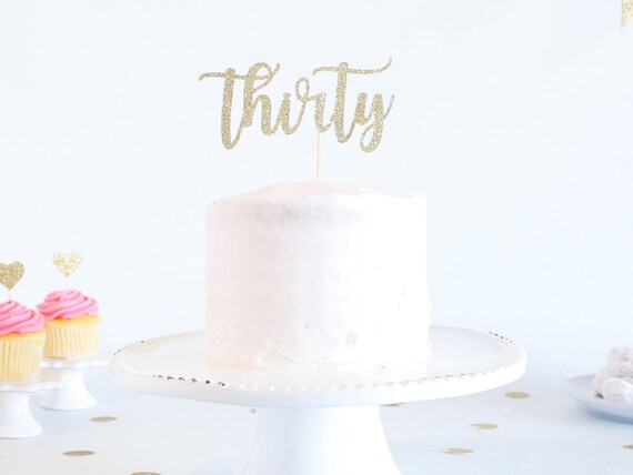 Toppers de Gâteau 30e Anniversaire, Cupcake Topper 30th Anniversaire,  Glitter Cake Topper 30 ans Anniversaire Gâteau Décoration pour Femmes Homme  30e