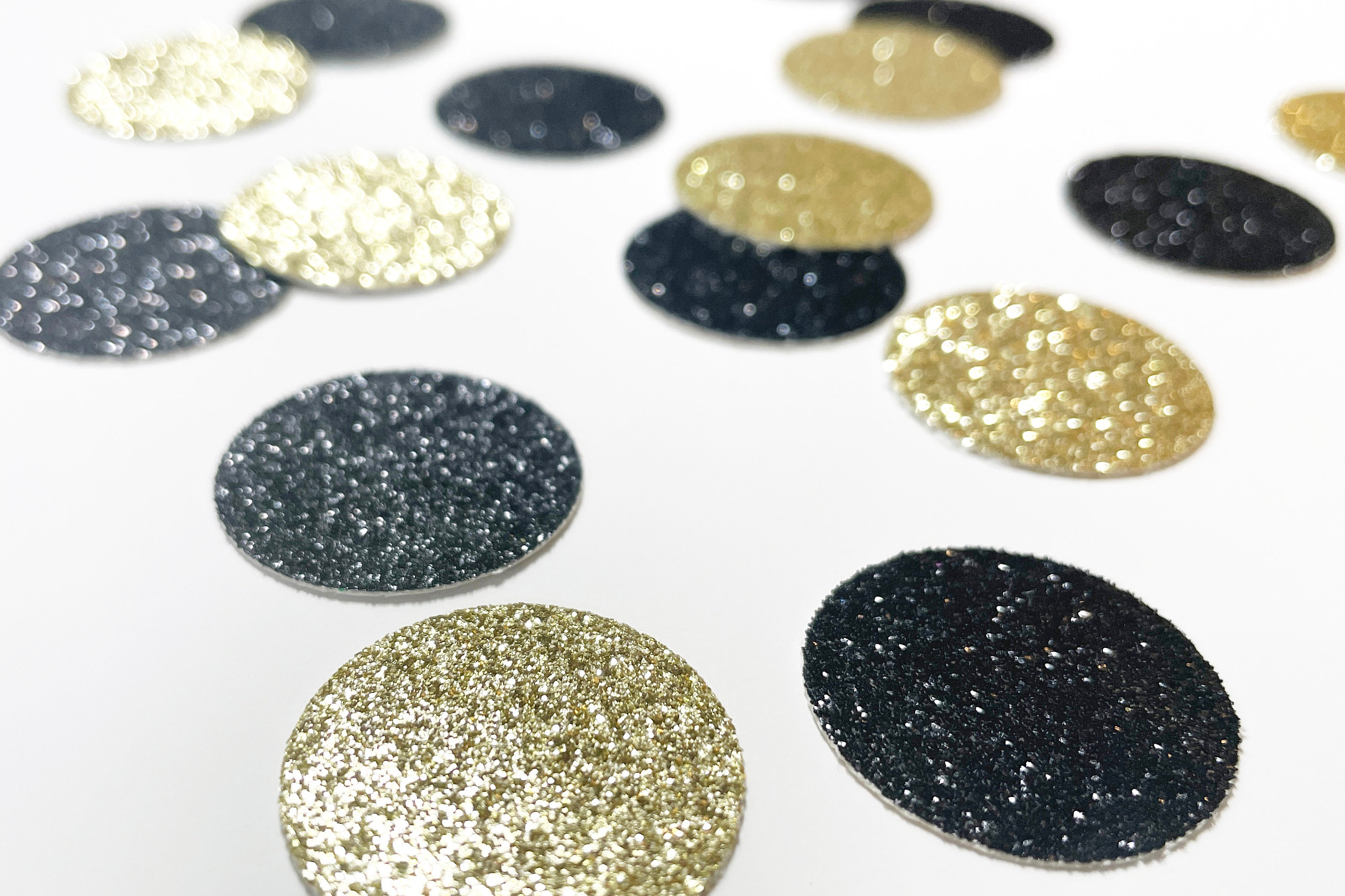 Noir Or Glitter Circle Confetti 1 Mariage. -  France