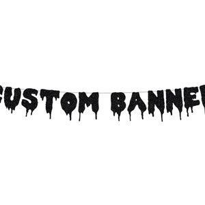 Custom Spooky Banner Personalized Banner Halloween Bachelorette Party Birthday Decorations. Halloween Party Decor. image 1