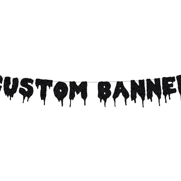 Custom Spooky Banner - Personalized Banner - Halloween - Bachelorette Party - Birthday Decorations. Halloween Party Decor.