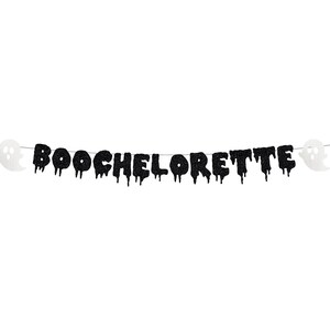 Custom Spooky Banner Personalized Banner Halloween Bachelorette Party Birthday Decorations. Halloween Party Decor. image 6