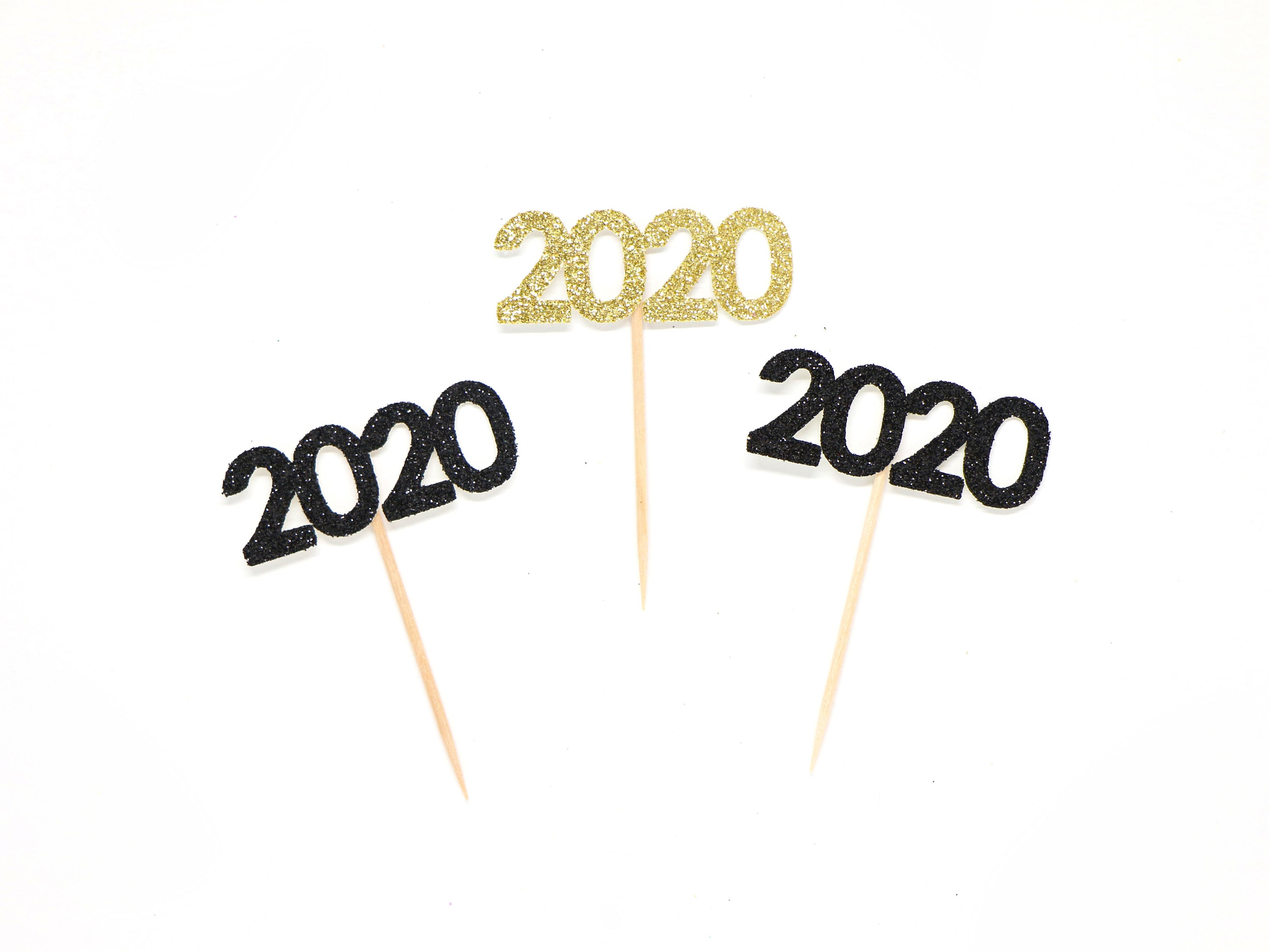 Download 2020 Cupcake Toppers - Glitter - Graduation Party Decor. New Years Eve Decor. Happy New Year ...