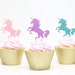Unicorn Cupcake Toppers - Glitter - First Birthday Decor. Unicorn Party Decor. Birthday Party. Bachelorette Party. Engagement Party Decor. 