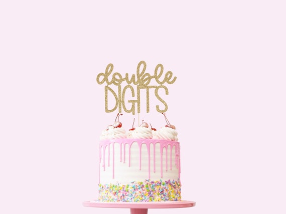 Double Digits Cake Topper Glitter 10th Birthday Party Turning Ten Cake Sign Tenth Birthday Birthday Cake Topper Birthday Party By Tender Love Cardstock Catch My Party Double Digits Cake Topper Glitter 10th Birthday Party Turning Ten Cake Sign Tenth Birthday Birthday Cake Topper Birthday Party By Tender Love Cardstock Catch My Party