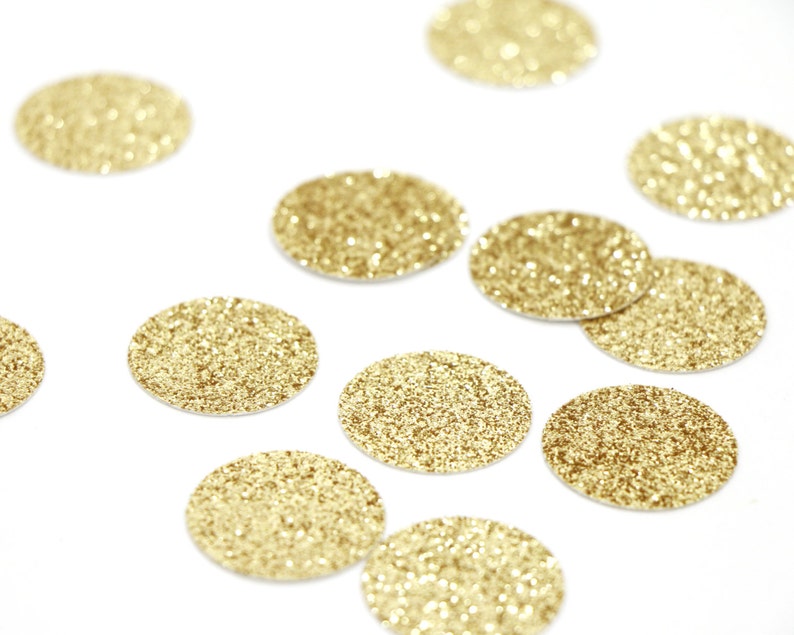 Gold Glitter Circle Confetti 1 Confetti Wedding Bachelorette Party Bridal Shower Baby Shower Engagement First Birthday