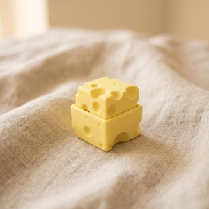 Cheese Cube Clicker STL, Mechanical Switch Fidget Keychain, 3D Print File, Commercial License