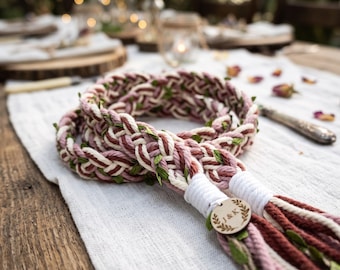 Personalized Handfasting Cord with Charm, Custom Wedding Ceremony Cord