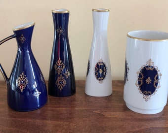 Ubelacker Echt Kobalt VasesSmall Ubelacker Bud Vases