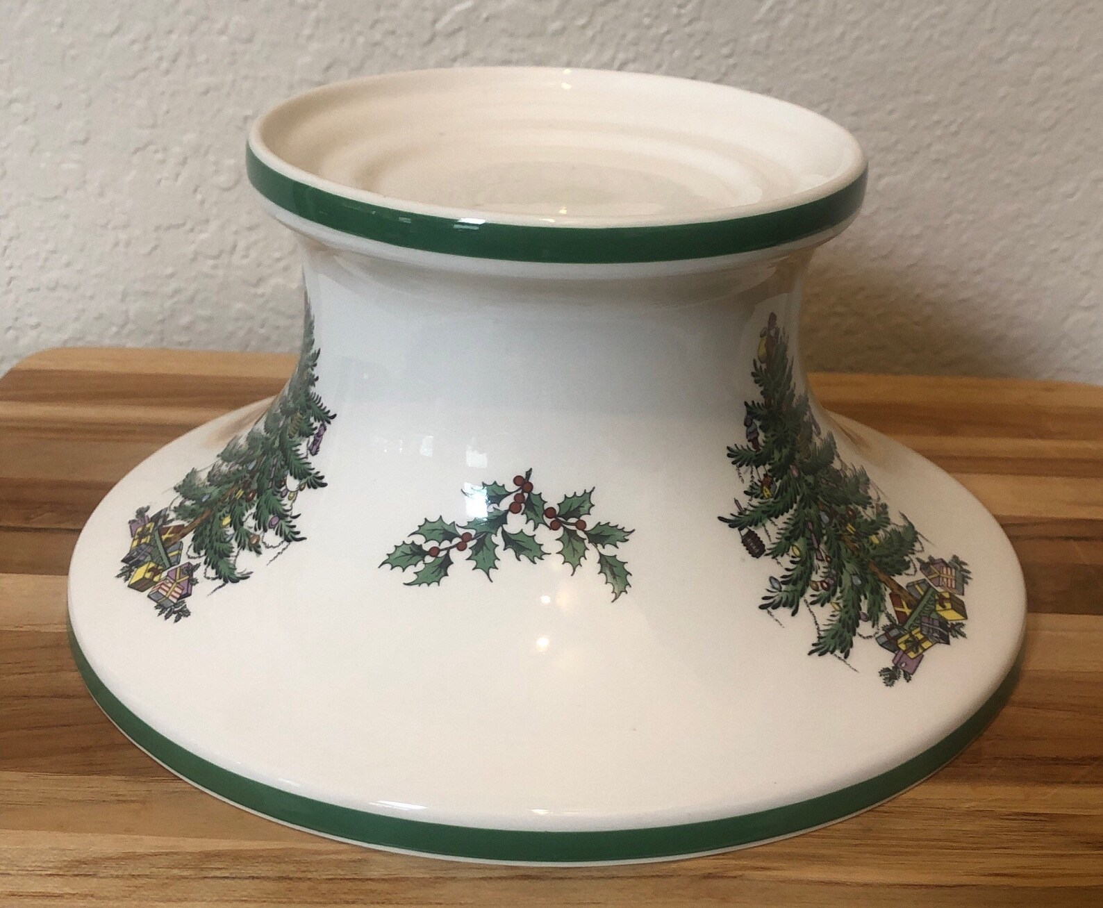 Spode Christmas Tree Pedestal Candle Holder Pillar Etsy
