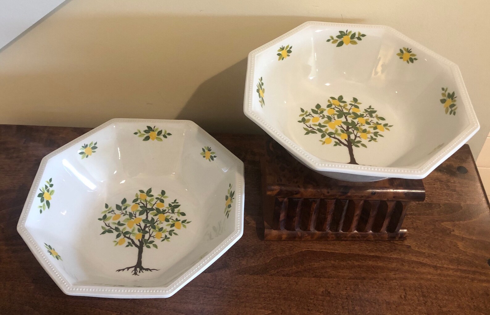 Johnson Brothers Lemon Tree Ironstone Serving Bowls Sold Etsy
