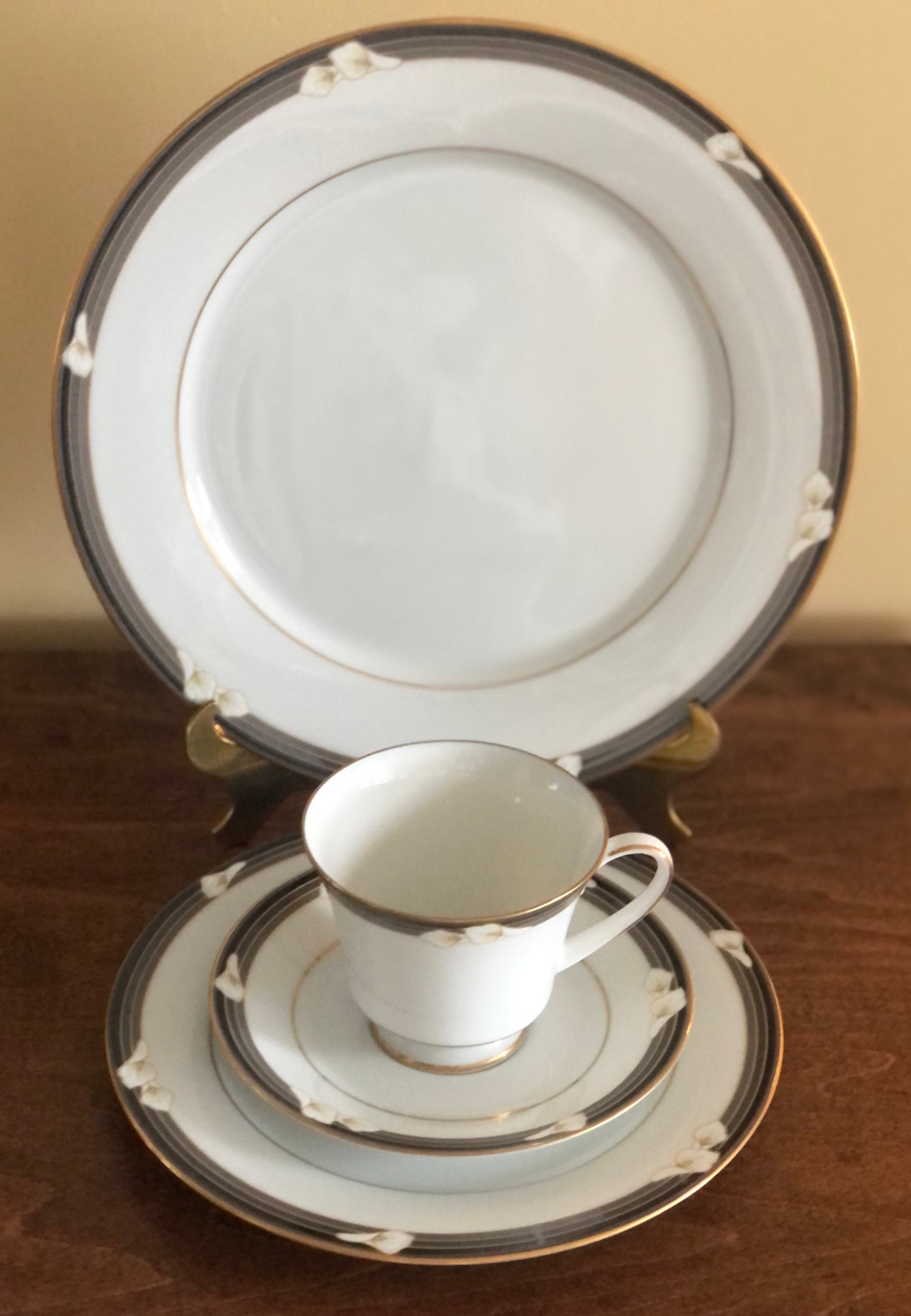 Noritake - 美品 Legendary by Noritake ノリタケ ELLINGTON エリントン 3691 中皿 大皿 ボウル カップ&amp;ソーサー 20点 プレートセット 食器おまとめ SU4755C NORITAKE Legendary 3691 ELLINGTON Tea For 2 Platter Sugar
