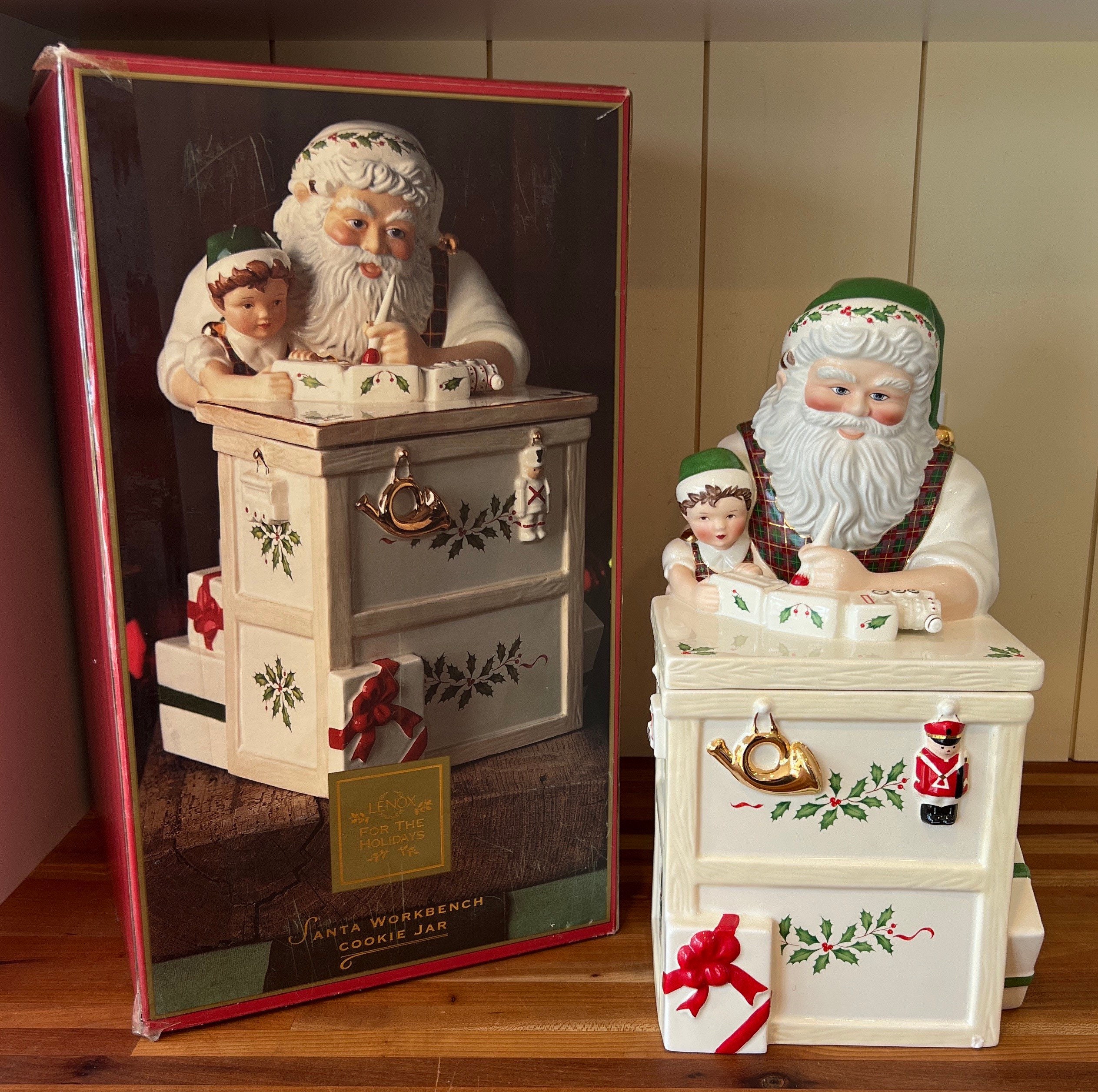 Lenox Holiday Toy Shop/Workbench Cookie Jar