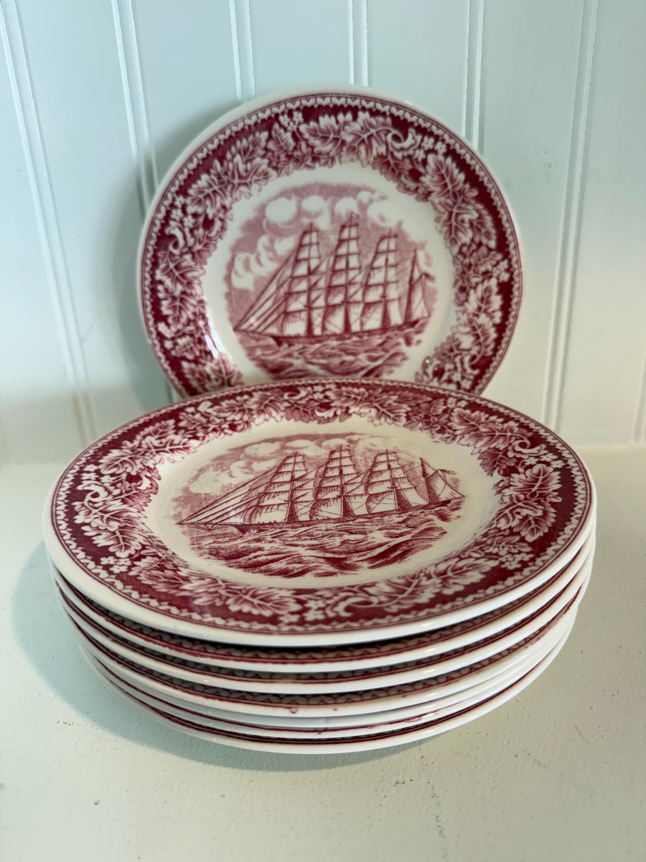 Currier and Ives Red - Etsy
