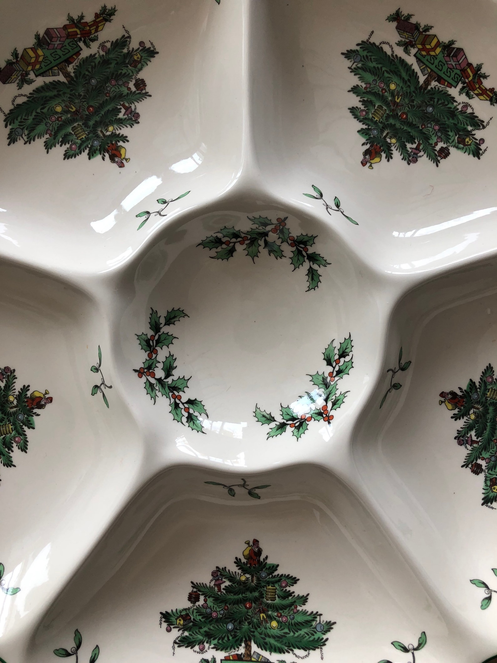 Spode Christmas Tree Divided Serving Tray Etsy