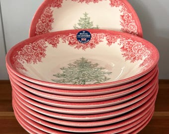 Cuencos para árbol de Navidad Royal Stafford / se venden en juegos de cuatro (6 juegos disponibles)