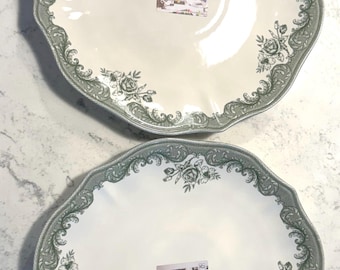 Matceramica Green Dinner Plates ( sold in sets of 2 ) 9 sets available