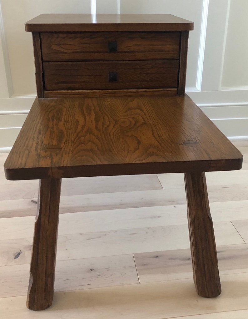 Brandt Ranch Oak Step Side End Table Etsy