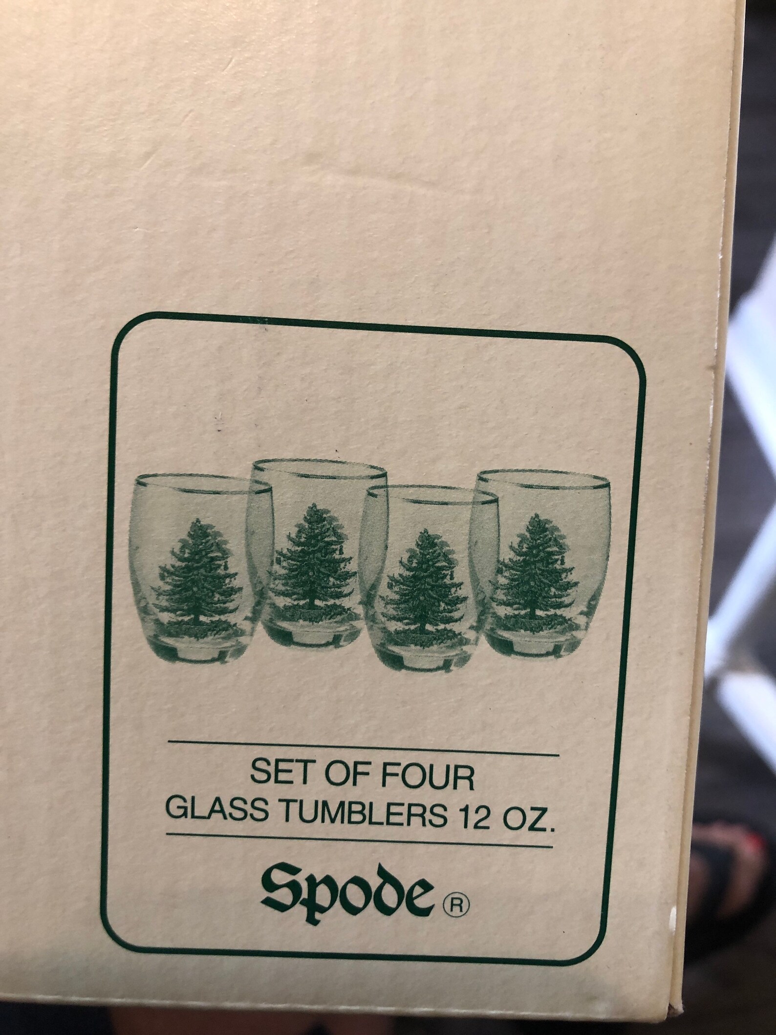 spode christmas tree tumblers