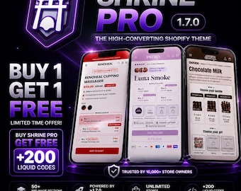 Shrine Pro 1.7.0 FREE +200 Sections Shopify Theme | High Converting Ecommerce