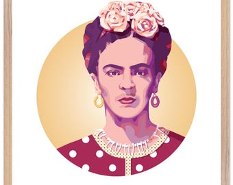 Frida Kahlo Holzrahmendruck