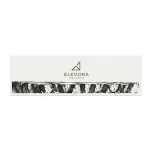 Elevora Rise Above Logo Car Magnet | Black Rectangular Magnetic Sign