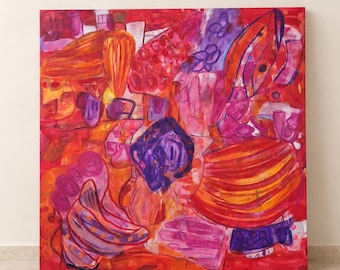 The Dream - Original Colorful Abstract Acrylic Painting