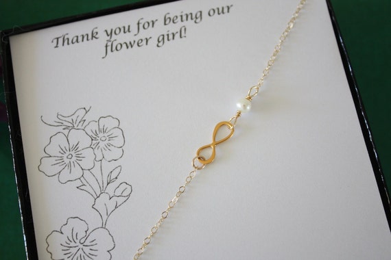 sterling silver flower girl bracelet