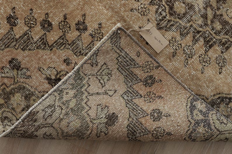 Turkish Rug Small Hand-made Wool Oushak Rug, Small Turkish Vintage Door Mat 3x5, Bathroom ...