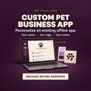 Maßgeschneiderte Software für Tierunternehmen | Personalisierte Offline-App für Hundetrainer, Tiersitter und Tierpensionen