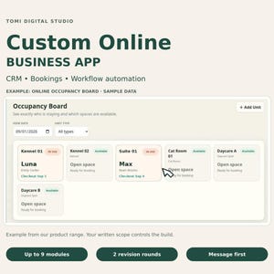 Individuelle Online-Business-App | CRM, Buchung, Automatisierung (nach Maß gefertigt)
