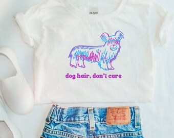 Camiseta divertida para perros para niños, El pelo de perro no importa, Camiseta divertida para niños con cachorros, Camiseta divertida para perros para niños, Camiseta bonita para perros para niños, Niños pequeños, Camiseta para perros pequeños