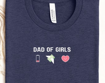 Camisa divertida del día del padre, camiseta divertida del día, camisa del día del padre de la hija, regalo del papá de las niñas, camisa del papá de las niñas, regalo del día del padre de los niños