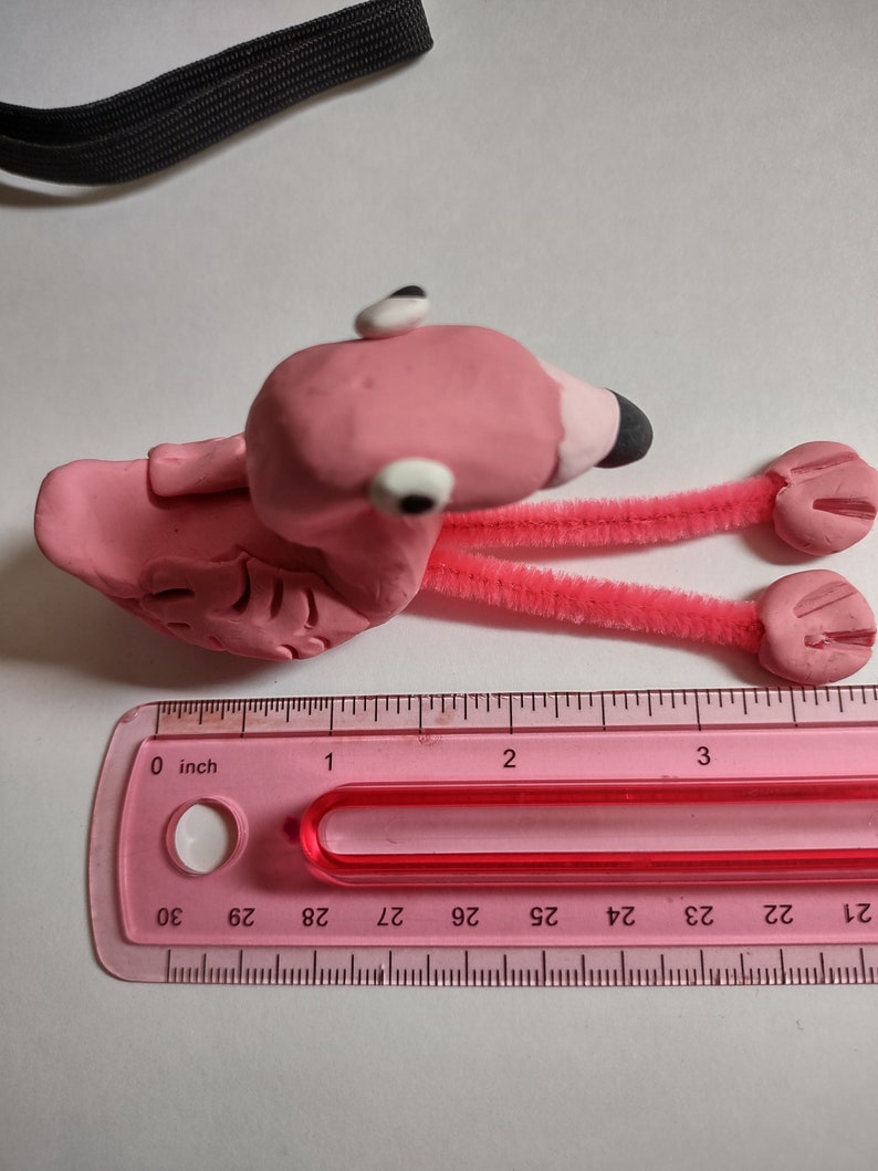 Flamingo Ruler Clay Flamingo Figurine - Etsy