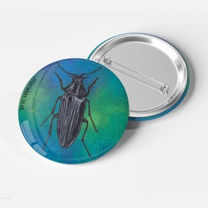 Beetle Badge, Bug Badge, Beetle Gifts, Bug Pin, Cute Bug, Bug Gifts, Pin Back Button, Insect Gifts, Bug Art, Beetle Pin, Cute Beetle, Badge