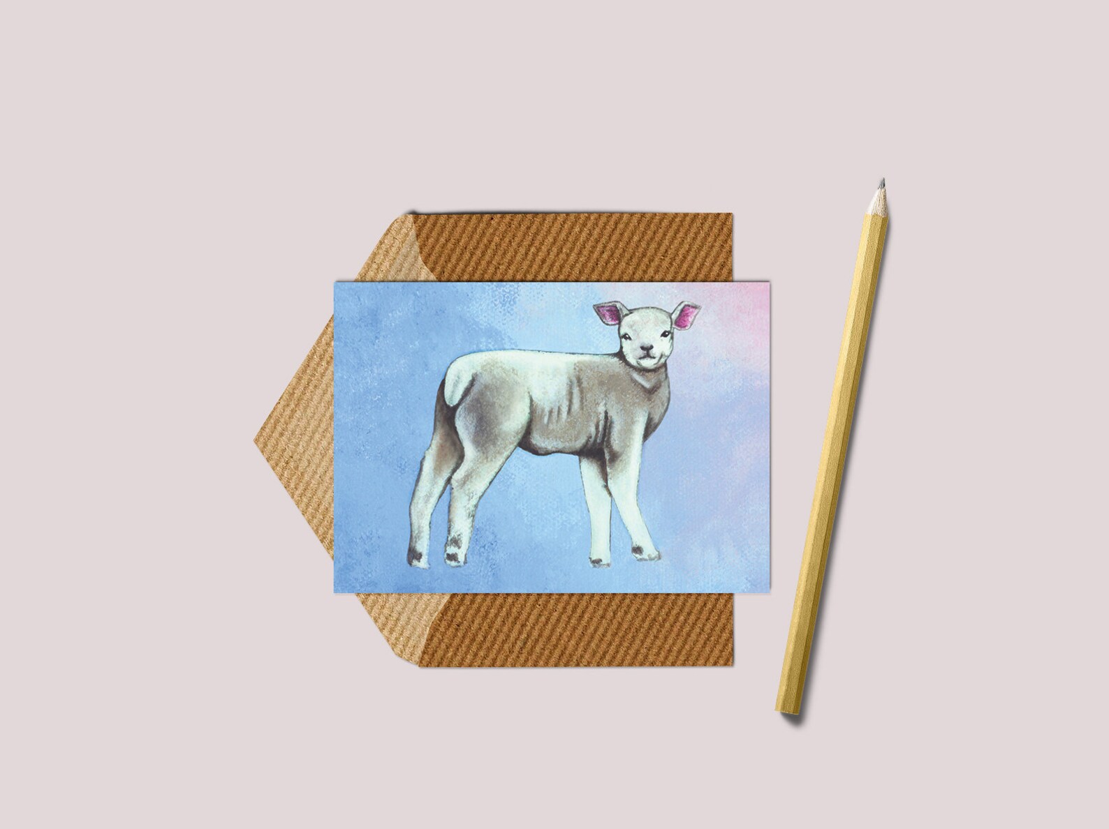 Lamb Card for Sheep Lovers & Farmers Cute Spring Lamb Blank Etsy UK