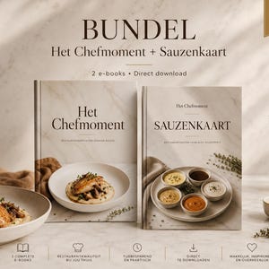 El momento del chef | Libro de cocina holandesa + Menú de salsas | Más de 80 recetas rápidas | Platos de restaurante en 15 minutos |