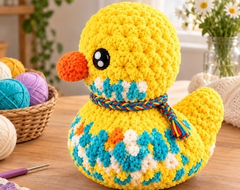 Giant Crochet Duck Pattern PDF | Crochet Duck Amigurumi Pattern | Giant Amigurumi Plushie | Stuffed Animal Pattern | English PDF