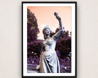 Roman statue photography, mythology artwork, greek goddess artwork, Gothic statue portrait