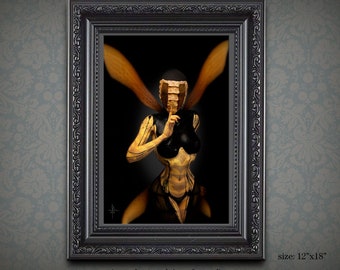 Wasp Pixie Pin-up Photo - "The Wasp" • Fantasy Art Limited Edition Print by Chris Guarino • Masquerade art
