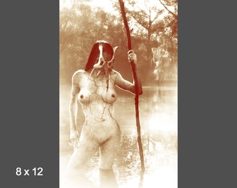 Erotic Witchcraft Artwork, "The Swamp Witch"