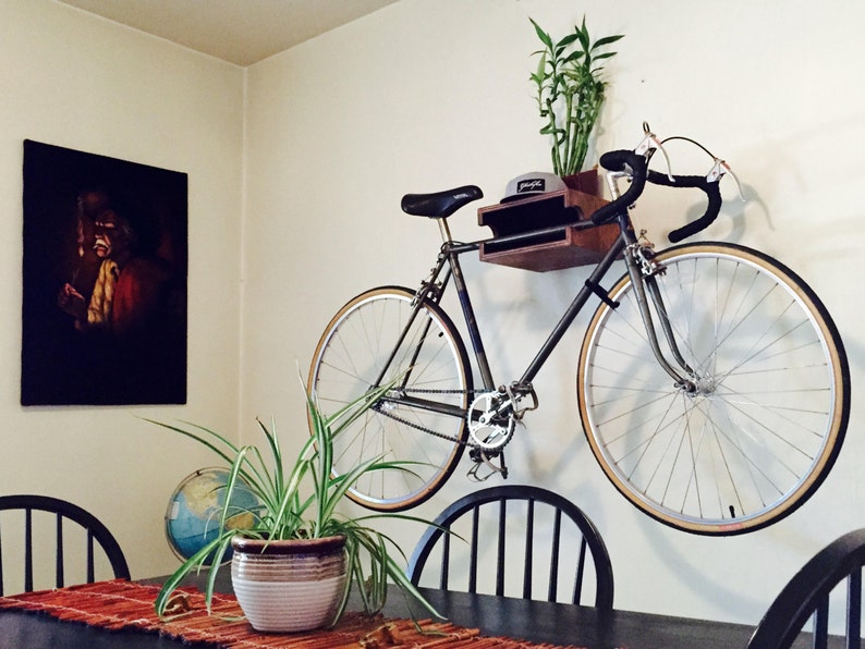 The WC Bike Shelf™ // Bike Rack // Bike Wall Mount // Reclaimed Wood image 1