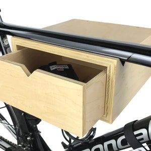The D-Town Bike Shelf™ w/ drawer // Bike Rack // Bike Wall Mount // Reclaimed Wood
