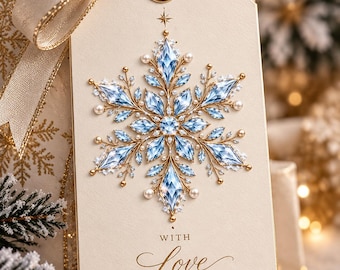 Winter PNG Bundle, Snowflake PNG, I Love Winter PNG, Crystal Heart Design, Blue Gold Winter Clipart