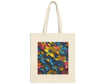 Tropical Escape Tote Bag - Vibrant Floral Design
