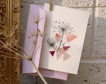 Dille – Carte postale illustrée | Fleur sauvage | Illustration botanique | Carte poétique | Nature poétique