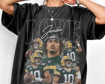 Green Bay Packers Football Shirt, Jordan Love Graphic T-Shirt, Retro Green Bay Packers Football Tee, Gameday Fan Shirt