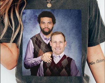 Caleb Williams  Matt Eberflus Shirt, Chicago Football Fan, Retro Family Portrait Meme Shirt, Comfort Colors Tee, Game Day Fan Gift