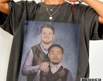 Sam Darnold Jaxon Smith-Njigba Shirt, Funny  Minnesota Duo Meme Graphic Tee, Retro School Portrait Tshirt