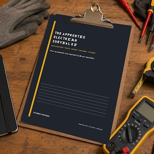 Apprentice Electrician Planner | Work Log, Tool Tracker and Career Workbook PDF